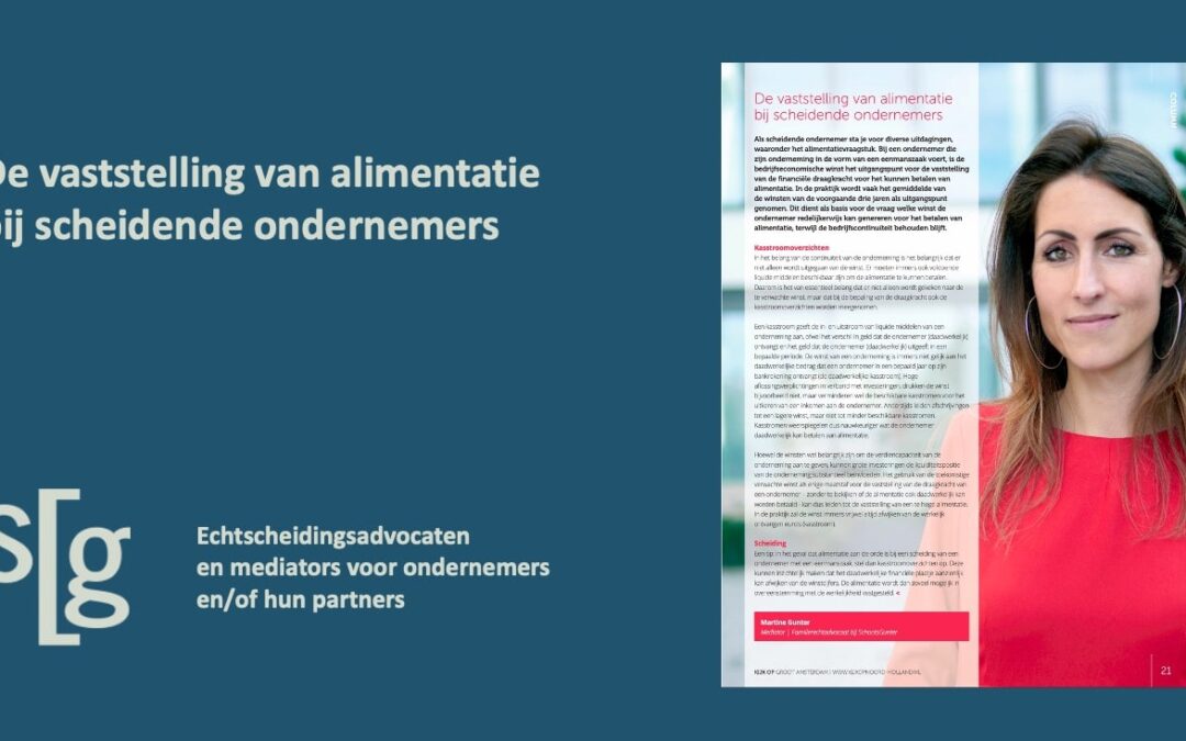 De vaststelling van alimentatie bij scheidende ondernemers